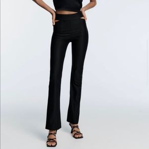 Zara CUT OUT LEGGINGS black pants